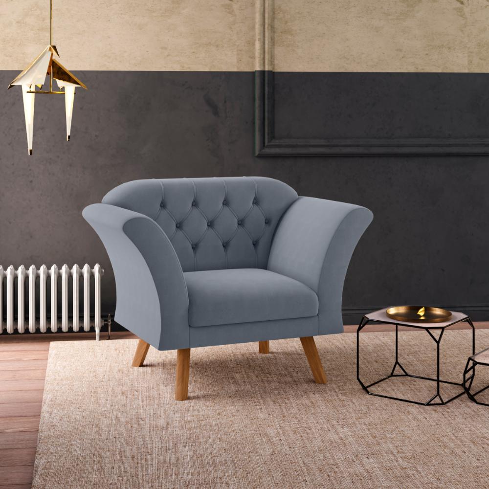 Poltrona para Sala de Recepção Moreira Inca Chumbo