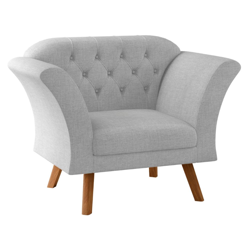 Poltrona para Sala de Recepção Moreira Linha Cinza