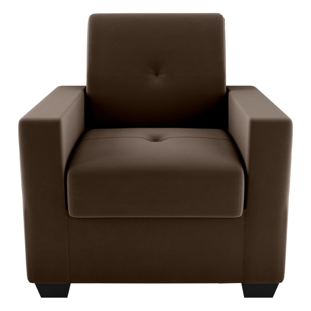 Poltrona para Sala de Recepção Rick Veludo Marrom