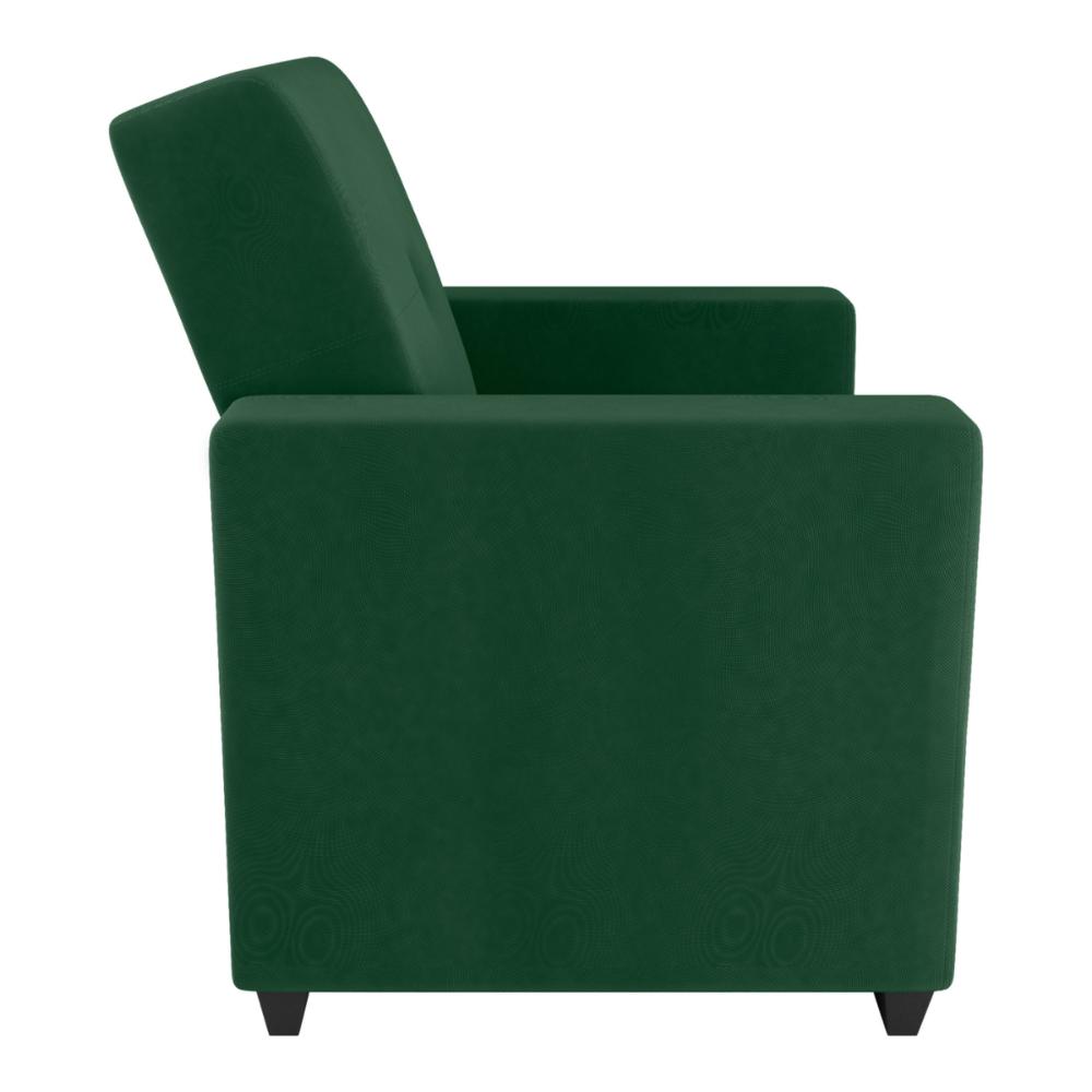 Poltrona para Sala de Recepção Rick Veludo Maserati Verde