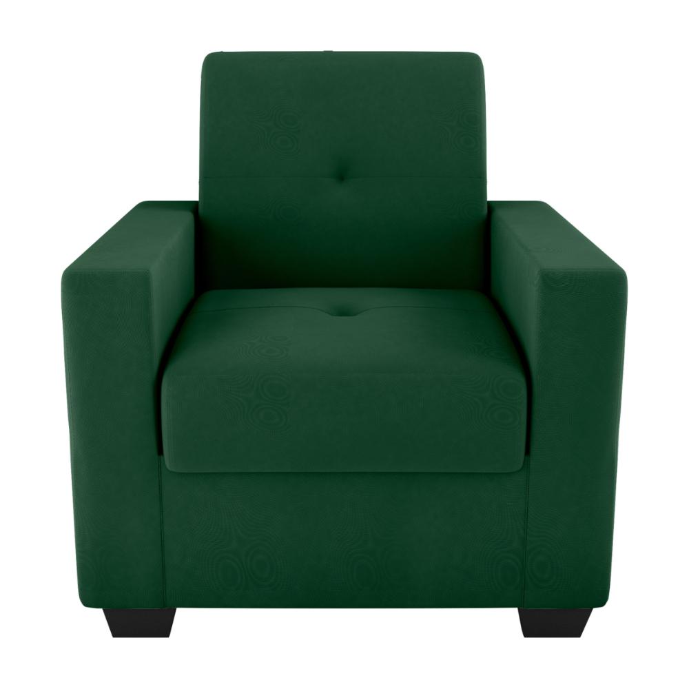 Poltrona para Sala de Recepção Rick Veludo Maserati Verde