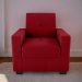 Poltrona para Sala de Recepção Rick Veludo Maserati Vermelho