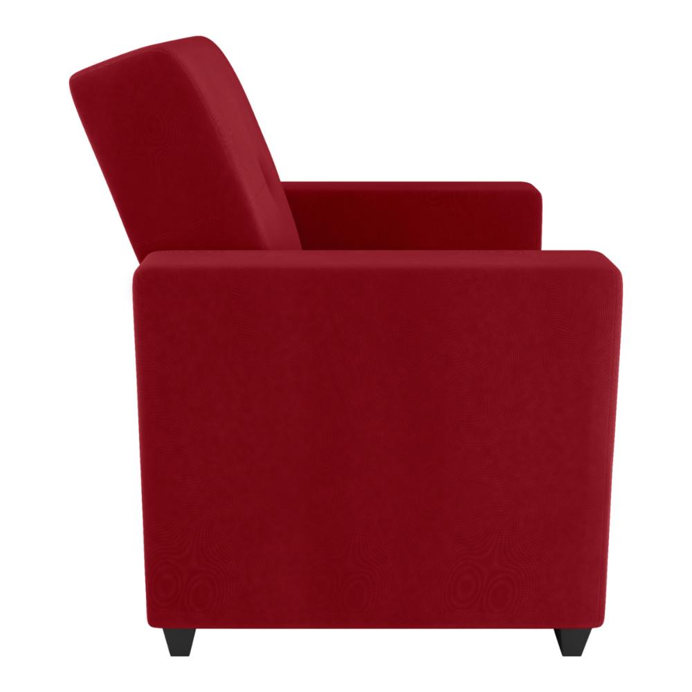 Poltrona para Sala de Recepção Rick Veludo Maserati Vermelho