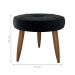 Puff Decorativa Redondo Marici Veludo Preto