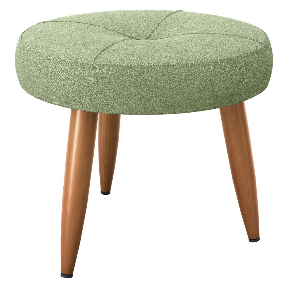 Puff Decorativa Redondo Veneza Boucle Oliva
