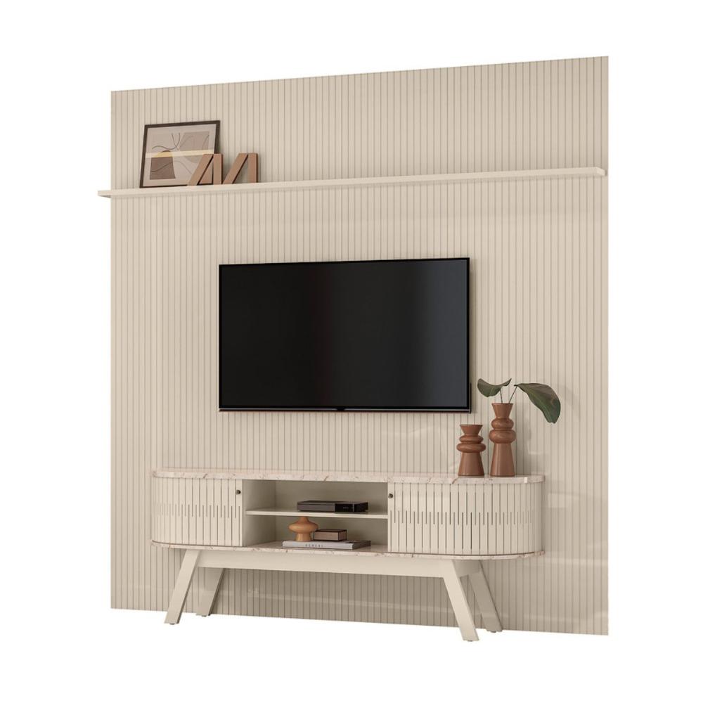 Rack Painel Para TV Sunshroud Calacata Off White