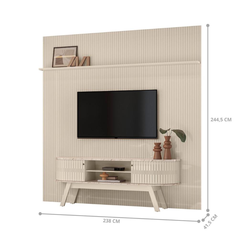 Rack Painel Para TV Sunshroud Calacata Off White