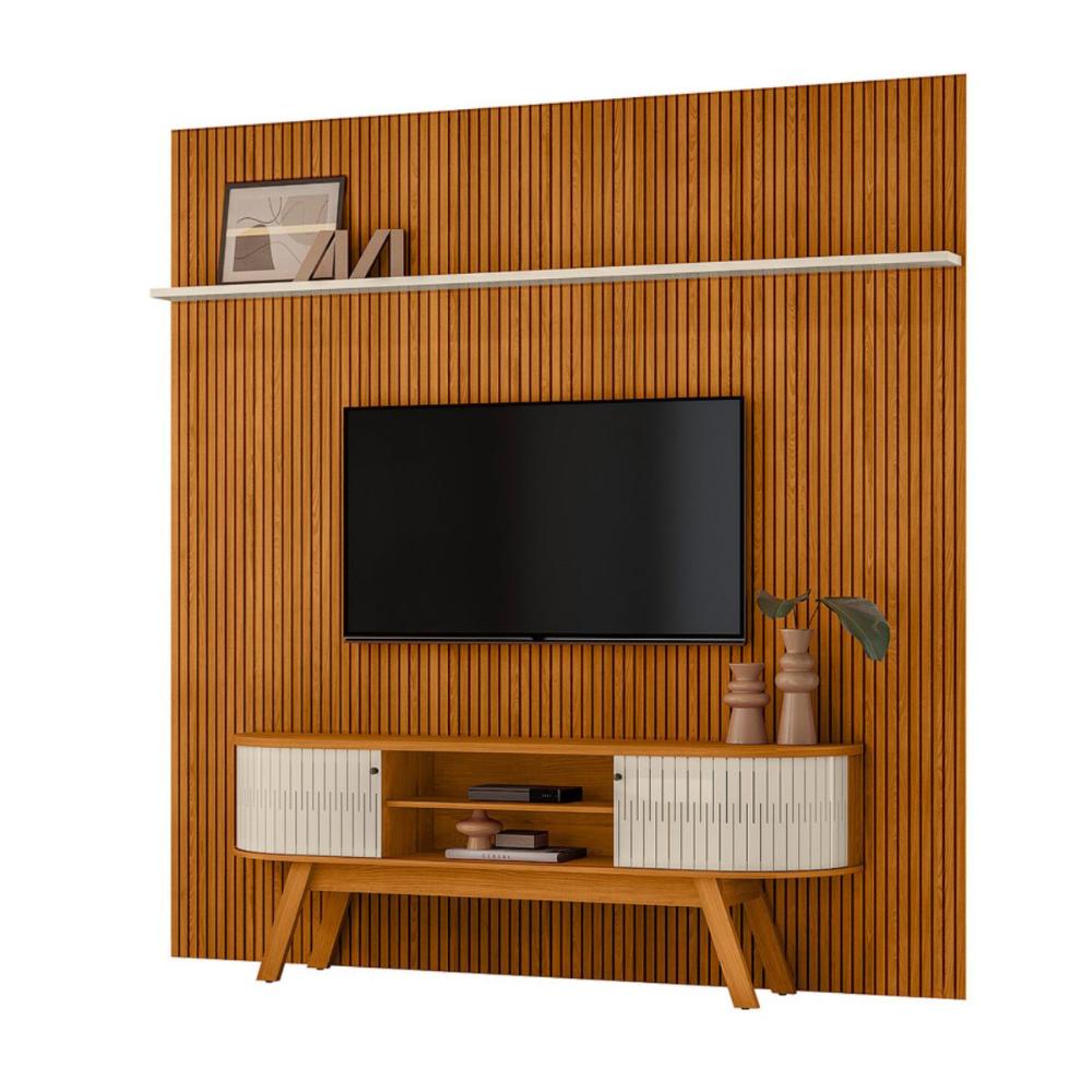 Rack Painel Para TV Sunshroud Cinamomo Off white