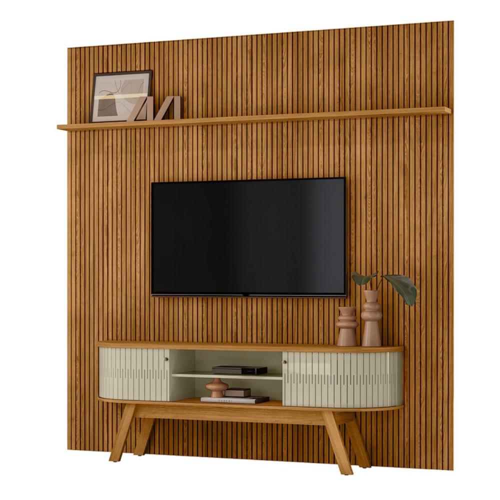 Rack Painel Para TV Sunshroud Cumaru Opala