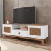 Rack com 1 Gaveta para TVs 60 Polegadas Chester Branco Noce