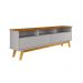 Rack para TV com Portas Assussena Nature Off White 