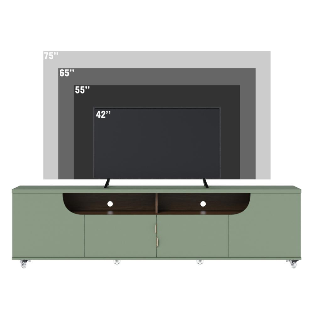 Rack para TVs 75 Polegadas Malásia Hortela Amendoa