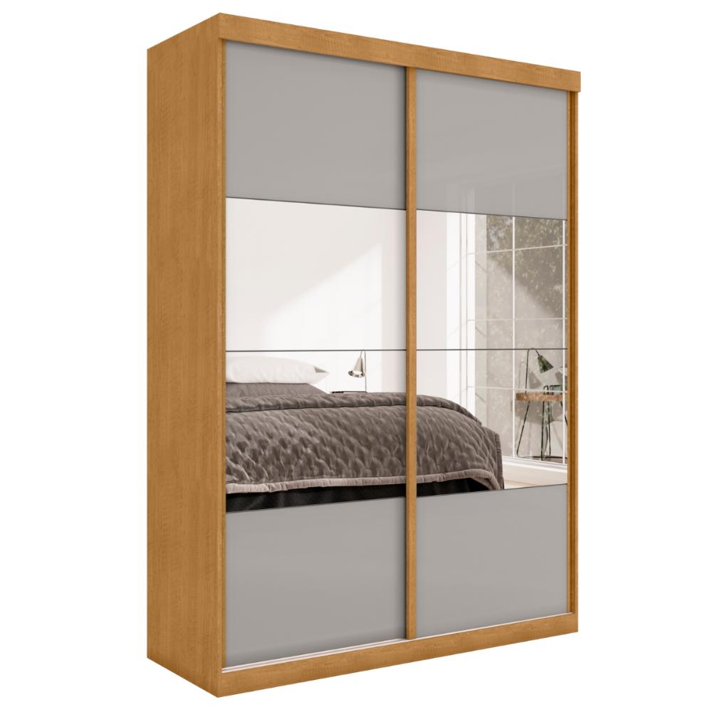 Roupeiro 2 Portas com Espelho Juremal Naturalle Off White