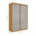 Roupeiro 2 Portas e 3 Gavetas Carolina Naturalle Off White