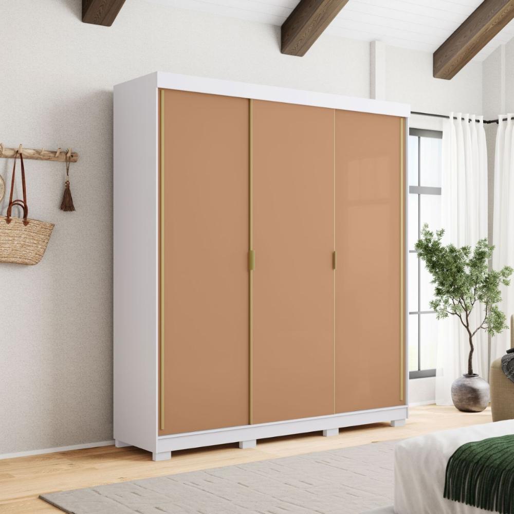 Roupeiro 3 Portas Correr Libéria Branco Camarim