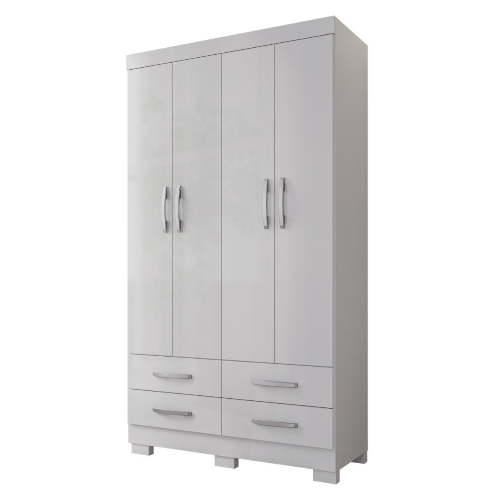 Roupeiro 4 Gavetas e 4 Portas Geleen Branco