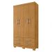 Roupeiro 4 Gavetas e 4 Portas Geleen Naturalle