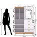 Roupeiro Cômoda 2 Portas Espelho Equador Branco Camarim