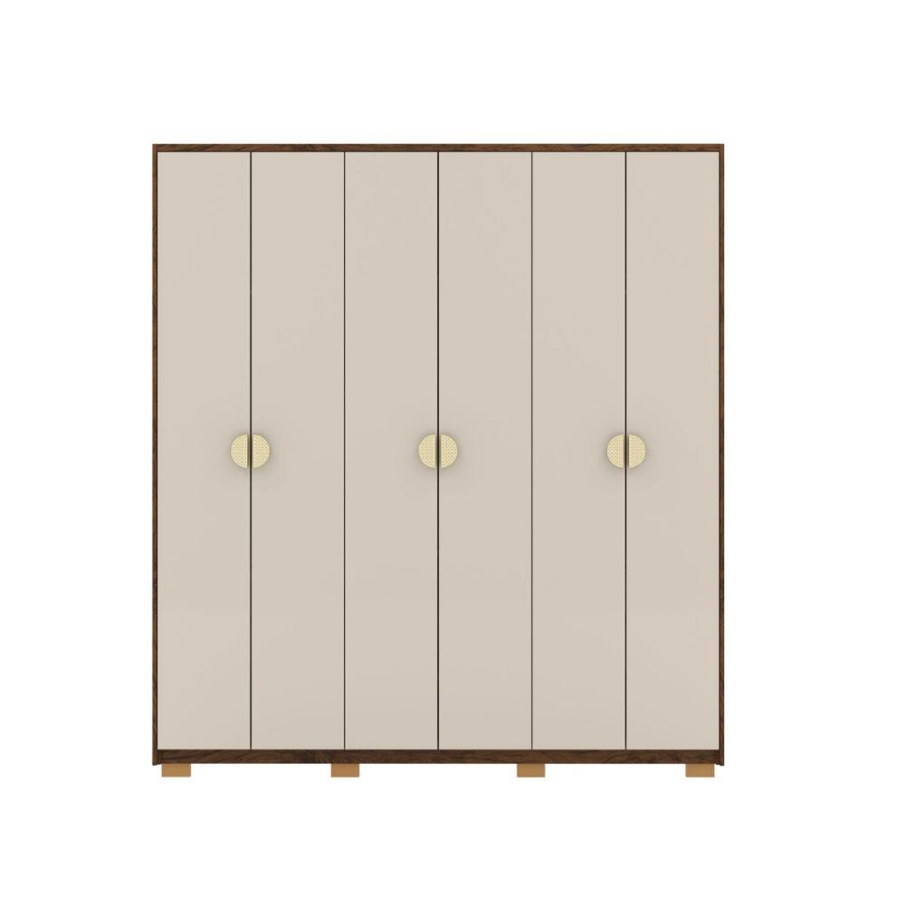 Roupeiro Com 6 Portas Maldivas Imbuia Fendi 