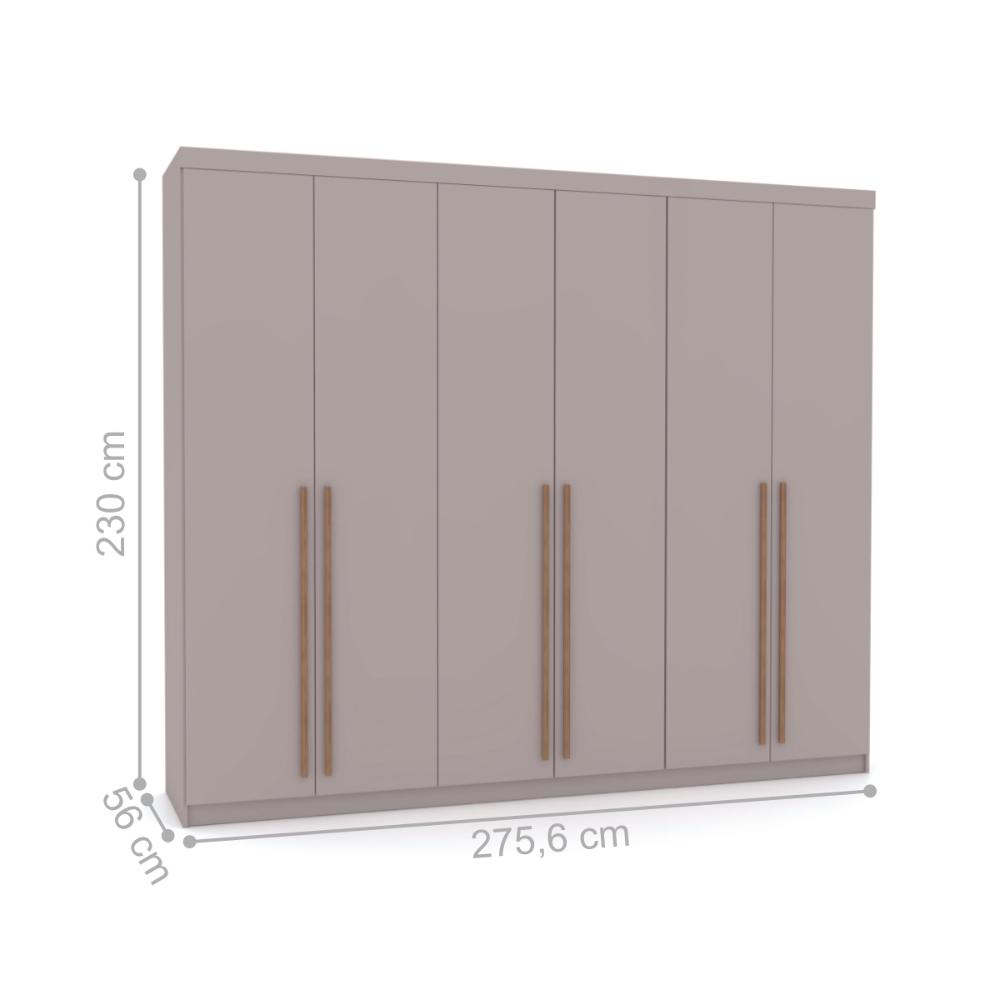 Roupeiro com 3 Gavetas e 6 Portas Madrid Fendi