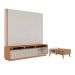 Sala de estar Mesa com Estante Reno Off White Matte freijo