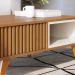 Sala de estar Mesa com Estante Reno Off White Matte freijo