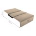 Sofá Cama 2 Lugares Belize Suede Bege