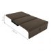 Sofá Cama 2 Lugares Belize Suede Cappuccino