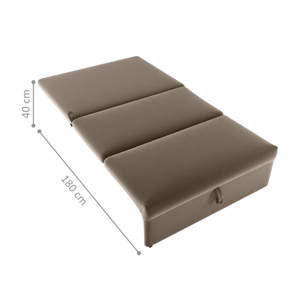 Sofá Cama 2 Lugares Belize Veludo Cappuccino
