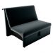Sofá Cama 2 Lugares Belize Veludo Inca Preto