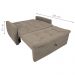 Sofá Cama 2 Lugares Bray Suede Bege