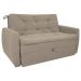 Sofá Cama 2 Lugares Bray Suede Bege