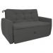 Sofá Cama 2 Lugares Bray Suede Cinza