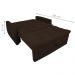 Sofá Cama 2 Lugares Bray Suede Marrom