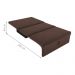Sofá Cama 2 Lugares Ivan Suede Marrom