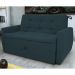 Sofá Cama 2 Lugares Piers Suede Petróleo 