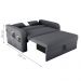 Sofá Cama 2 Lugares com Baú Bannow Veludo Cinza