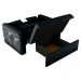 Sofá Cama 2 Lugares com Baú Bannow Veludo Inca Preto