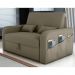 Sofá Cama 2 Lugares com Baú Hiram Veludo Cappuccino