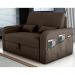 Sofá Cama 2 Lugares com Baú Hiram Veludo Marrom