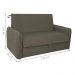 Sofá Cama com Baú 2 Lugares Ethan Suede Cappuccino
