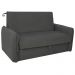 Sofá Cama com Baú 2 Lugares Ethan Suede Cinza 