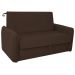 Sofá Cama com Baú 2 Lugares Ethan Suede Marrom