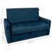 Sofá Cama com Baú 2 Lugares Ethan Veludo Azul