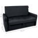 Sofá Cama com Baú 2 Lugares Ethan Veludo Inca Preto