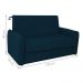 Sofá Cama com Baú 2 Lugares Furbogh Suede Azul