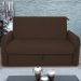 Sofá Cama com Baú 2 Lugares Furbogh Suede Marrom