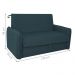 Sofá Cama com Baú 2 Lugares Furbogh Suede Petróleo