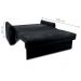 Sofá Cama com Baú 2 Lugares Furbogh Veludo Inca Preto