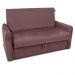 Sofá Cama com Baú 2 Lugares Furbogh Veludo Rosê
